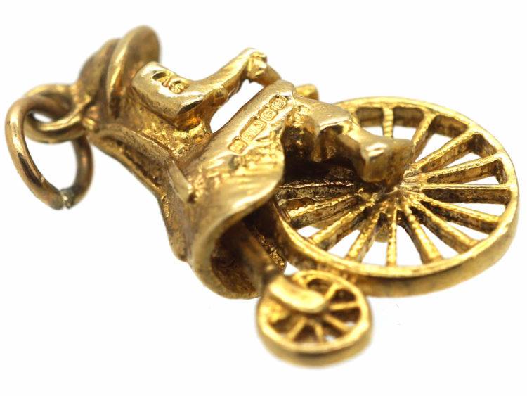 9ct Gold Penny Farthing Charm