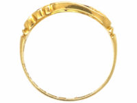 Edwardian 18ct Gold, Ruby & Diamond Crossover Ring