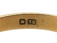 Edwardian 18ct Gold Natural Pearl & Diamond Ring
