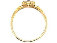 Victorian 18ct Gold Sapphire & Diamond Marquise Shaped Ring