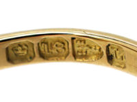Victorian 18ct Gold Sapphire & Diamond Marquise Shaped Ring