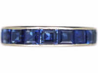 Art Deco Platinum & Sapphire Eternity Ring