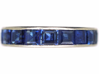 Art Deco Platinum & Sapphire Eternity Ring