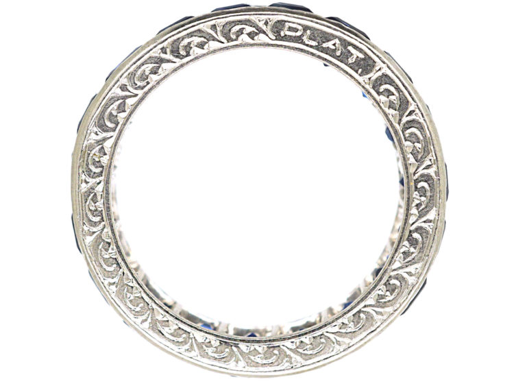 Art Deco Platinum & Sapphire Eternity Ring