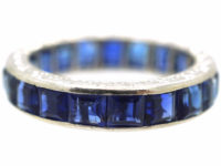 Art Deco Platinum & Sapphire Eternity Ring