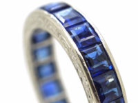 Art Deco Platinum & Sapphire Eternity Ring