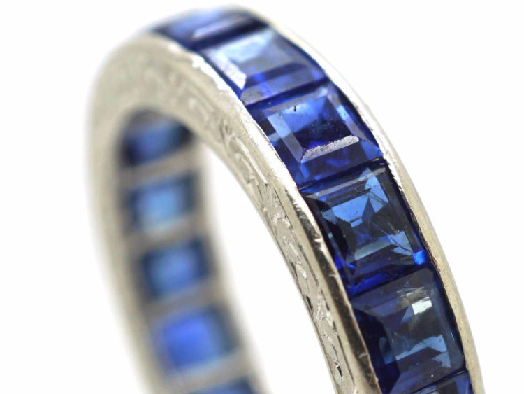 Art Deco Platinum & Sapphire Eternity Ring