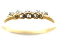 Art Deco 18ct Gold & Platinum Five Stone Diamond Ring