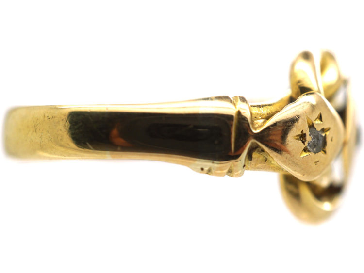 Edwardian 18ct Gold & Diamond Lover's Knot Ring