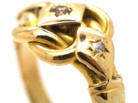 Edwardian 18ct Gold & Diamond Lover's Knot Ring