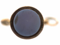 Victorian 9ct Gold Seal of a Harp with a Carnelian Base