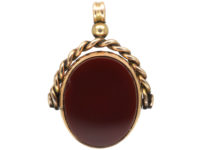 Victorian 9ct Gold Swivel Seal with Bloodstone & Carnelian Base