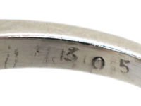 French Art Deco Platinum, Burma Sapphire & Diamond Ring