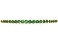 Art Deco 18ct Gold & Emerald Bangle