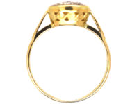 Art Deco 18ct Gold & Platinum, Ruby & Diamond Target Ring