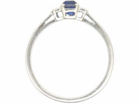 Art Deco Sapphire & Diamond Three Stone Ring