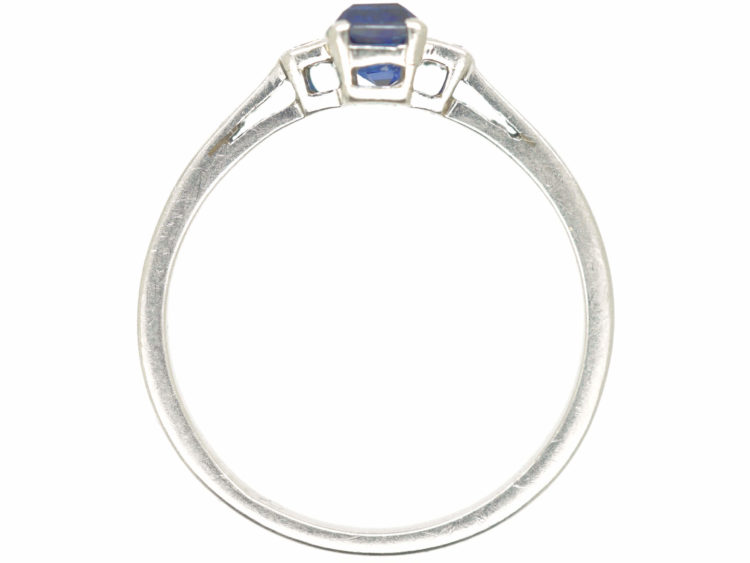 Art Deco Sapphire & Diamond Three Stone Ring