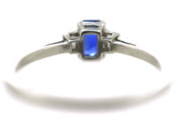 Art Deco Sapphire & Diamond Three Stone Ring