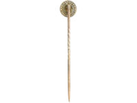 Victorian 15ct Gold Round Tie Pin set with a Rose Diamond