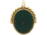 Victorian 15ct Gold Carnelian & Bloodstone Swivel Seal