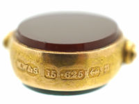 Victorian 15ct Gold Carnelian & Bloodstone Swivel Seal