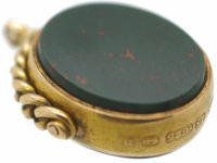 Victorian 15ct Gold Carnelian & Bloodstone Swivel Seal