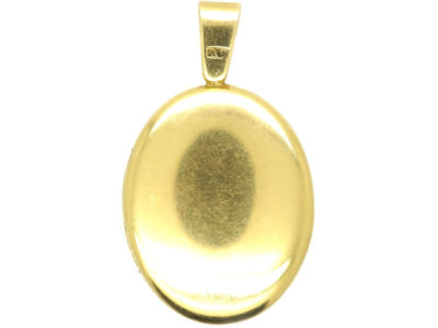 Victorian 18ct Gold Plain Oval Locket