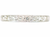 Art Deco 18ct White Gold Diamond Eternity Ring