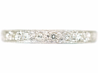 Art Deco 18ct White Gold Diamond Eternity Ring