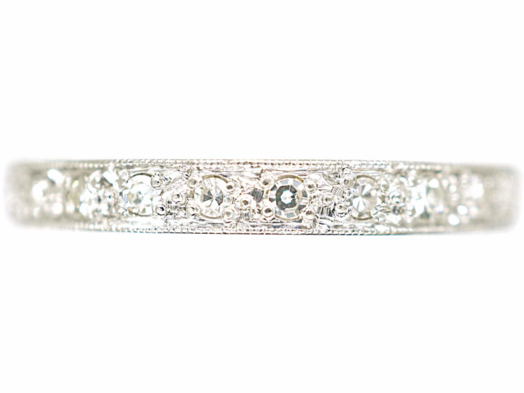 Art Deco 18ct White Gold Diamond Eternity Ring