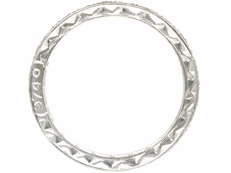 Art Deco 18ct White Gold Diamond Eternity Ring
