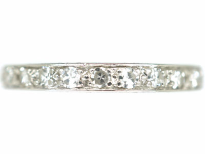 Art Deco 18ct White Gold Diamond Eternity Ring