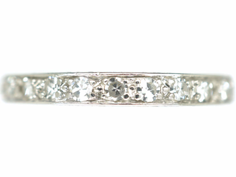 Art Deco 18ct White Gold Diamond Eternity Ring