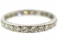 Art Deco 18ct White Gold Diamond Eternity Ring