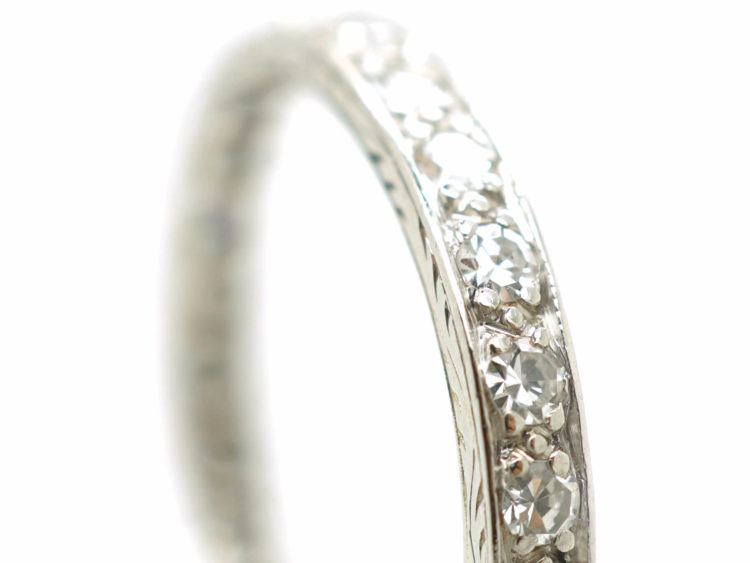 Art Deco 18ct White Gold Diamond Eternity Ring