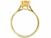 18ct Gold Rectangular Shaped Topaz Ring
