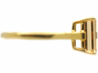 18ct Gold Rectangular Shaped Topaz Ring