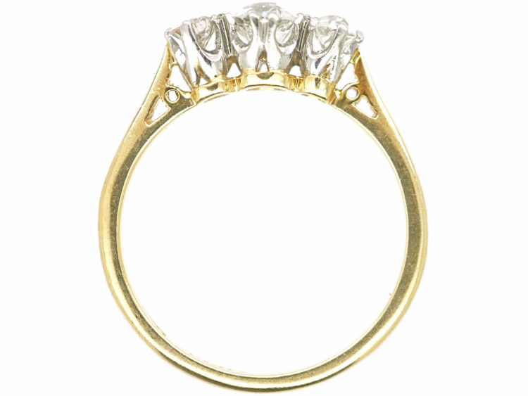 18ct Gold & Platinum Three Stone Diamond Ring