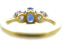 18ct Gold, Sapphire & Diamond Three Stone Ring
