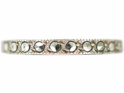 Art Deco Silver & Marcasite Eternity Ring