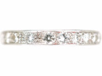 Art Deco French Platinum & Diamond Eternity Ring
