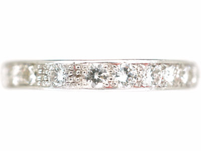 Art Deco French Platinum & Diamond Eternity Ring