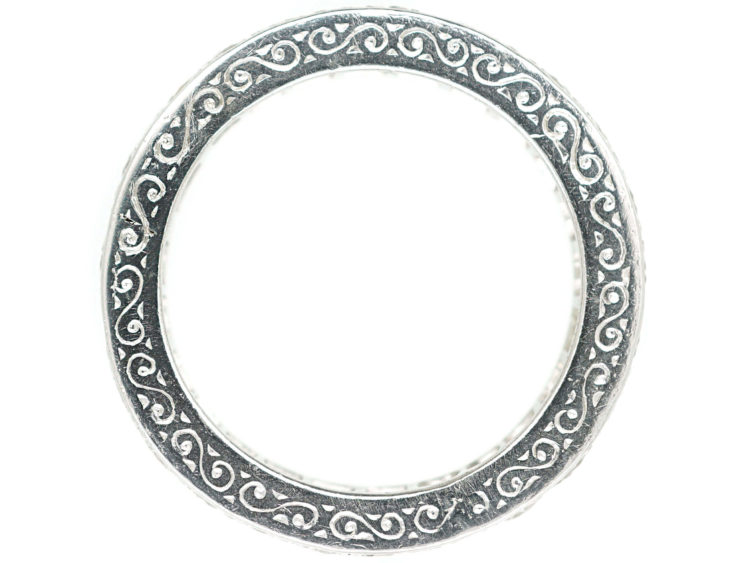 Art Deco French Platinum & Diamond Eternity Ring