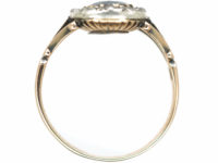 Edwardian 18ct Gold, Sapphire & Rose Diamond Cluster Ring