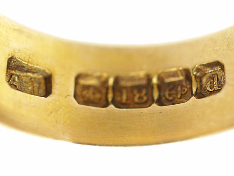 Edwardian 18ct Gold, Sapphire & Diamond Buckle Ring