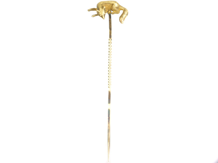 Victorian 15ct Gold Fox Tie Pin