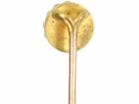 Victorian 15ct Gold & Natural Split Pearl Round Tie Pin