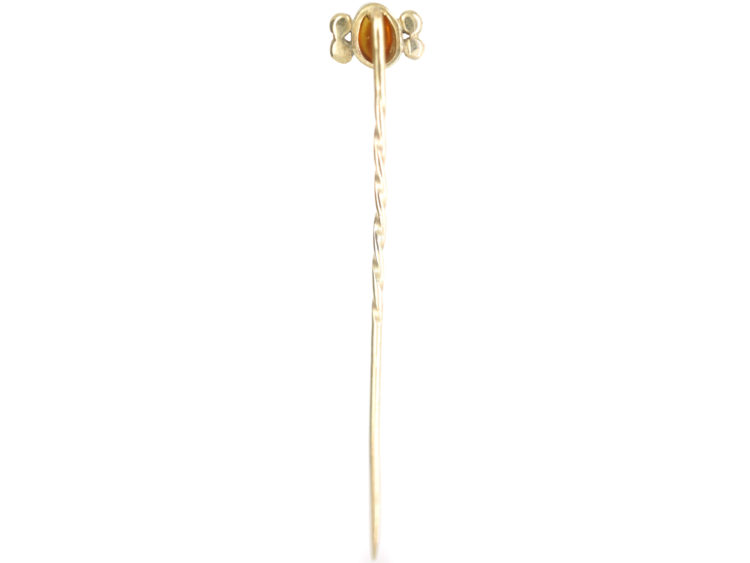 9ct Gold Cabochon Citrine Tie Pin