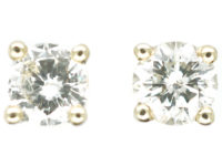 18ct White Gold Diamond Stud Earrings