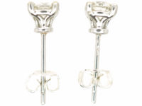 18ct White Gold Diamond Stud Earrings